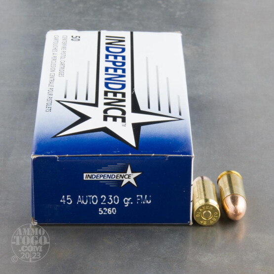 1000rds – 45 ACP Independence 230gr. FMJ Ammo