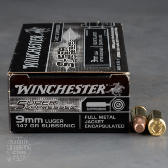 500rds – 9mm Winchester Super Suppressed 147gr. FMJ Encapsulated Ammo