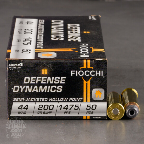 50rds - 44 Mag Fiocchi 200gr. Semi-Jacketed Hollow Point Ammo