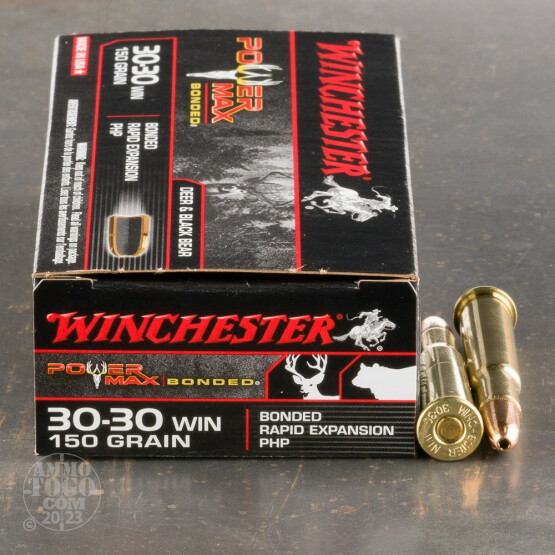 20rds - 30-30 Winchester 150gr. Power Max Bonded Protected Hollow Point Ammo