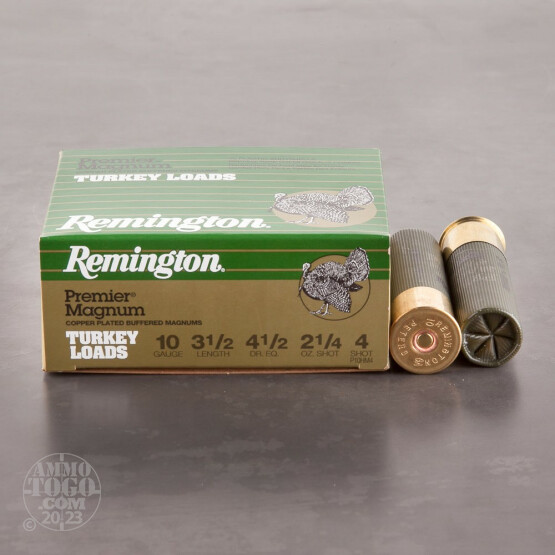 10rds - 10 Gauge Remington Premier Magnum 3 1/2" #4 Turkey Load Ammo