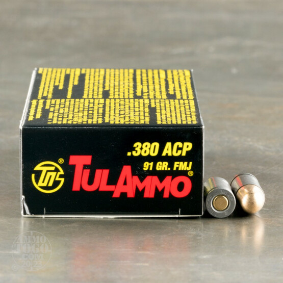 1000rds - 380 ACP Tula 91gr. FMJ Ammo