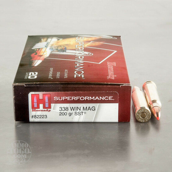 20rds - 338 Win Mag Hornady Superformance 200gr. SST Polymer Tip Ammo