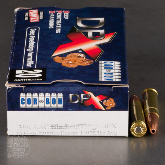 20rds - 300 AAC BLACKOUT Corbon 110gr. T-DPX Ammo
