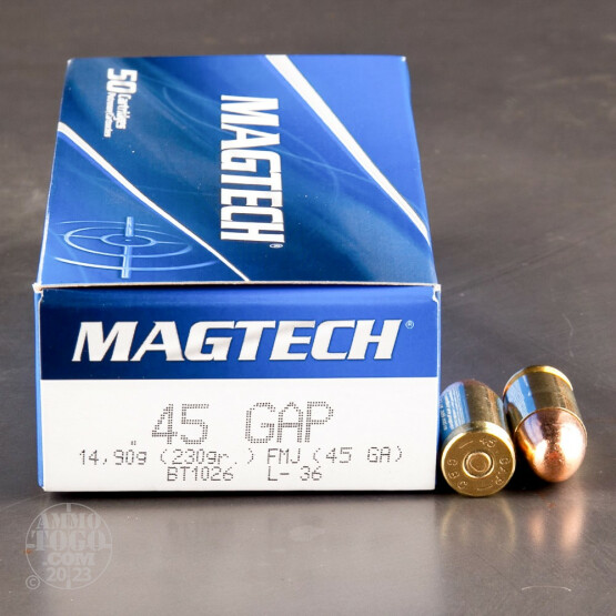 50rds - 45 GAP MAGTECH 230gr. Full Metal Jacket Ammo