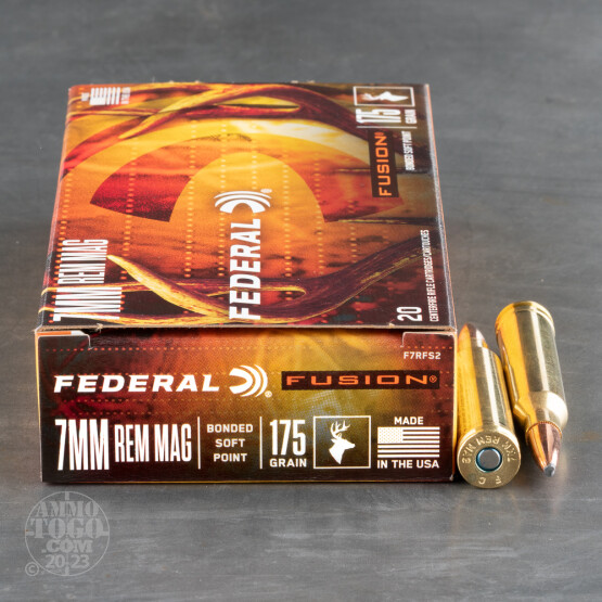 20rds - 7mm Rem Mag Federal Fusion 175gr. SP Ammo