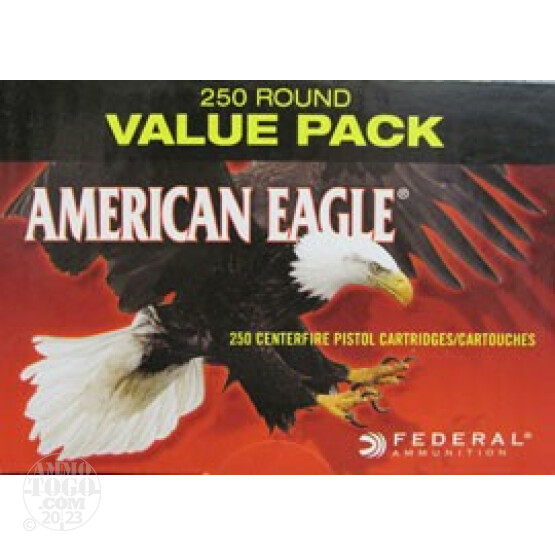 250rds - 45 ACP Federal American Eagle 230gr. FMJ Ammo