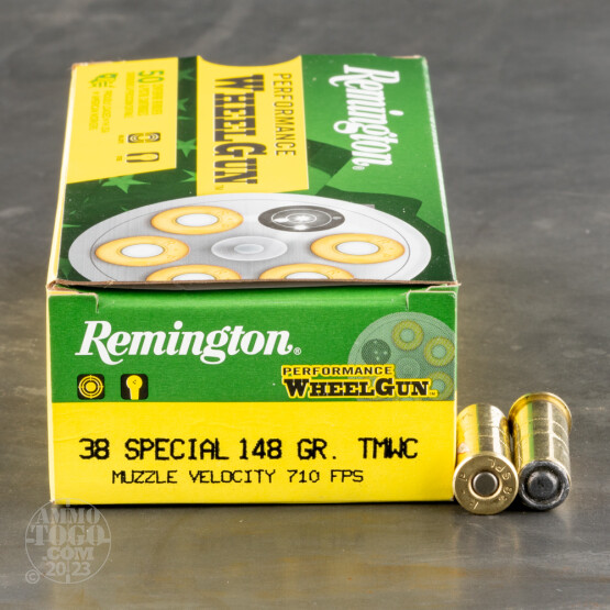 50rds – 38 Special Remington Performance WheelGun 148gr. TMWC Ammo