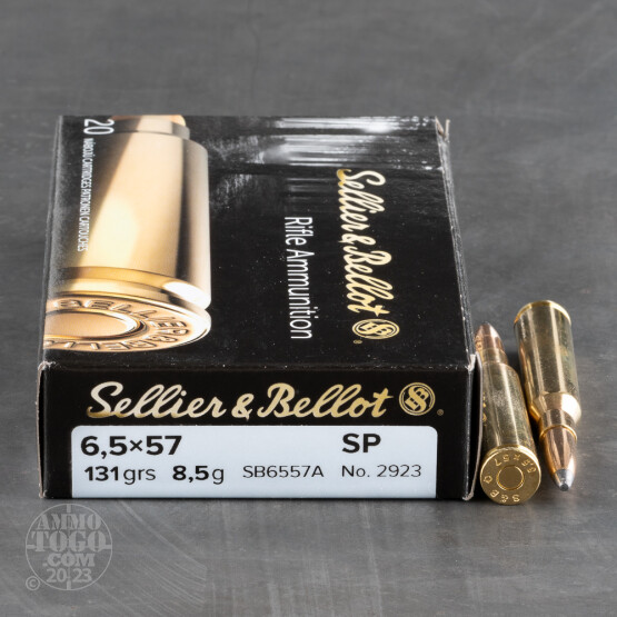 20rds - 6.5x57 Mauser Sellier and Bellot 131gr. SP Ammo