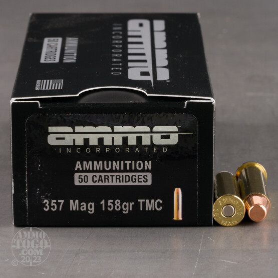 50rds – 357 Magnum Ammo Inc. 158gr. TMJ Ammo
