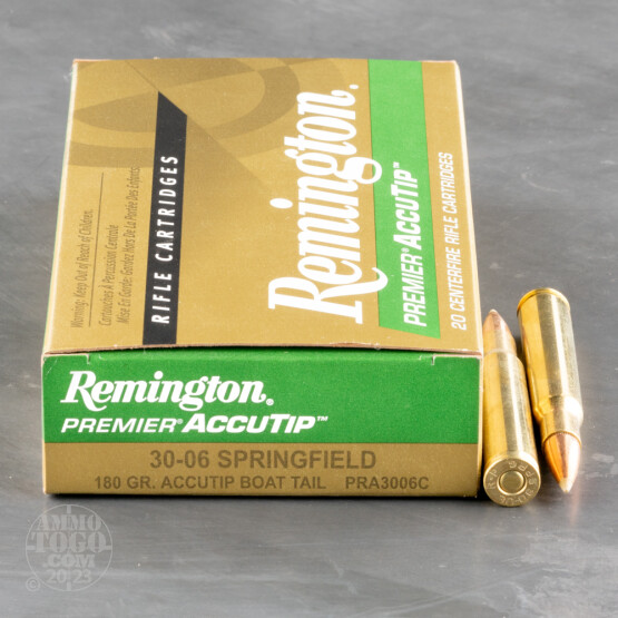 20rds – 30-06 Remington Premier 180gr. AccuTip BT Ammo
