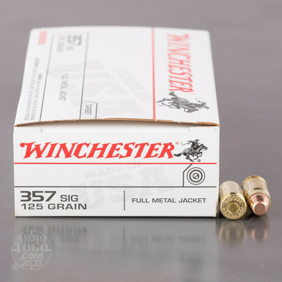 50rds - 357 Sig Winchester USA 125gr. FMJ Ammo