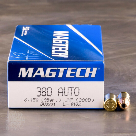 50rds – 380 Auto Magtech 95gr. JHP Ammo