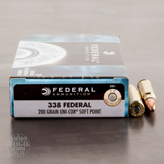 20rds - 338 Federal Power-Shok 200gr. Soft Point Ammo
