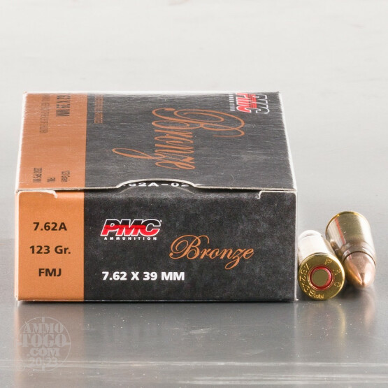 20rds - 7.62X39 PMC Bronze 123gr. FMJ Ammo