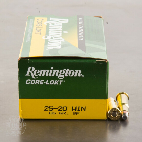 50rds - 25-20 Win. Remington 86gr. Soft Point Ammo
