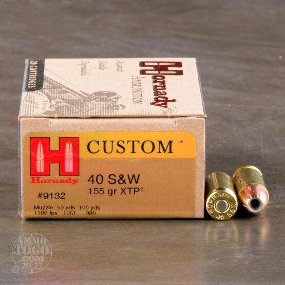 20rds - 40 S&W Hornady 155gr. XTP Jacketed Hollow Point Ammo