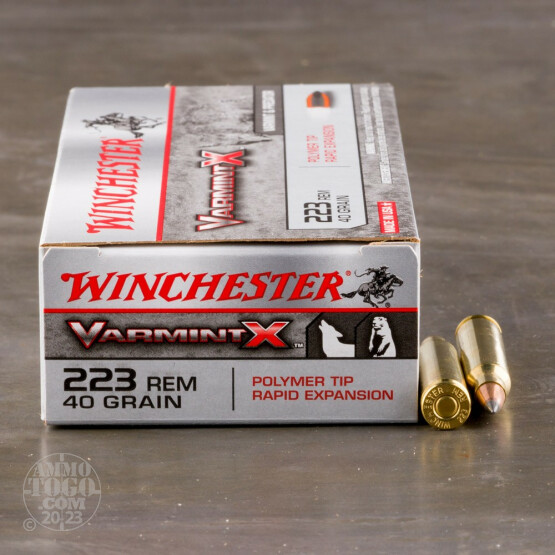 200rds – 223 Rem Winchester Varmint X 40gr. Polymer Tip Ammo