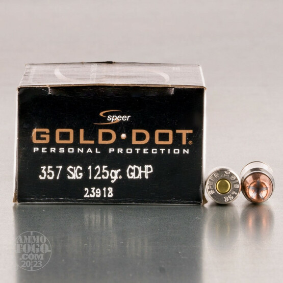20rds – 357 SIG Speer Gold Dot 125gr. JHP Ammo