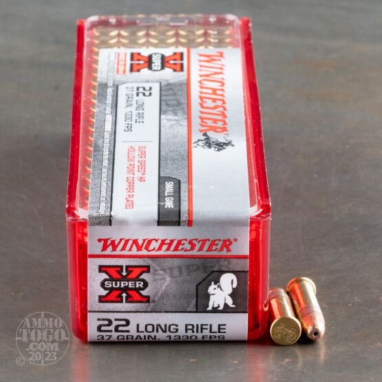 100rds - 22LR Winchester 37gr. Super-X SuperSpeed HP Ammo