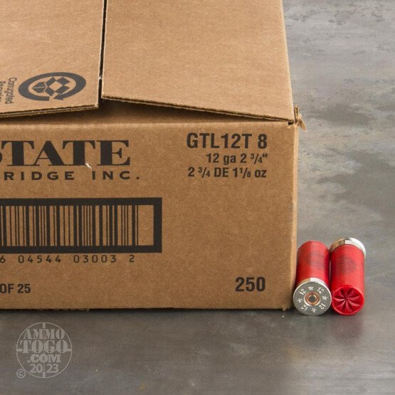 250rds - 12 Gauge Estate 2 3/4" 1 1/8 Ounce #8 Shot Ammo