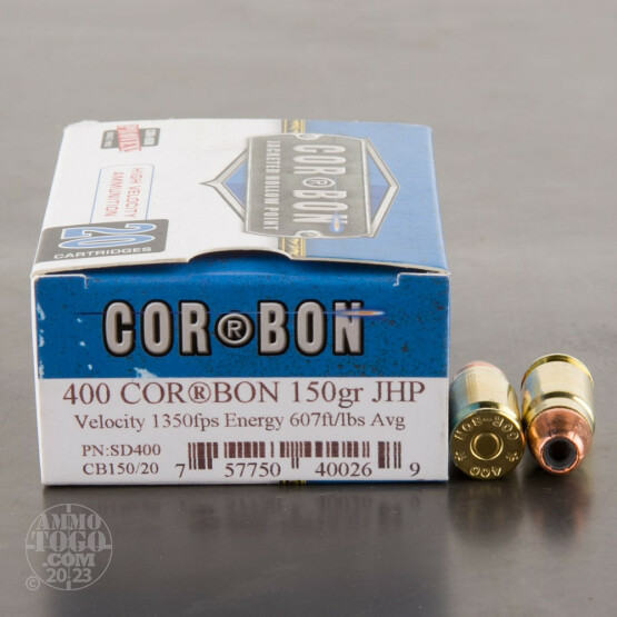 20rds - 400 Corbon 150gr. HP Ammo