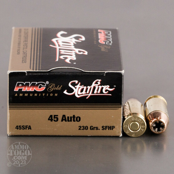 20rds - 45 ACP PMC Starfire 230gr Hollow Point Ammo