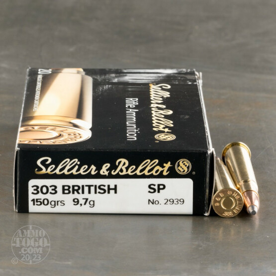 20rds – 303 British Sellier & Bellot 150gr. SP Ammo