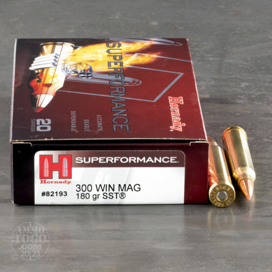 20rds - 300 Win Mag Hornady Superformance 180gr. SST Ammo