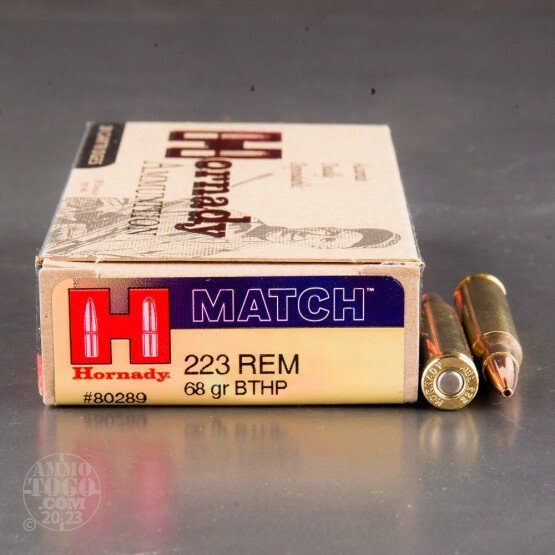 20rds – 223 Rem Hornady Match 68gr. HPBT Ammo