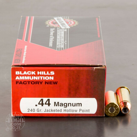 50rds - 44 Mag Black Hills 240gr. Jacketed Hollow Point Ammo