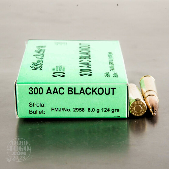 20rds – 300 AAC Blackout Sellier & Bellot 124gr. FMJ Ammo