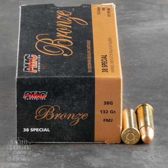 50rds - 38 Special PMC 132gr. FMJ Ammo