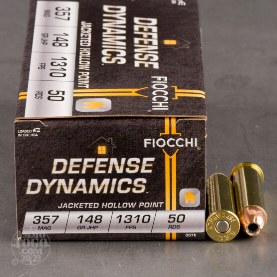 50rds – 357 Magnum Fiocchi 148gr. JHP Ammo