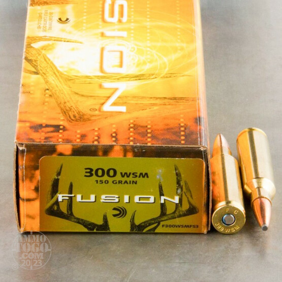 20rds - 300 WSM Federal Fusion 150gr. SP Ammo