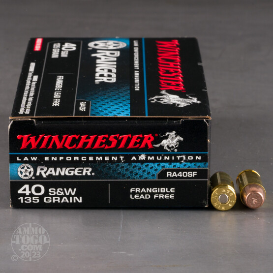 500rds – 40 S&W Winchester Ranger 135gr. Frangible Ammo