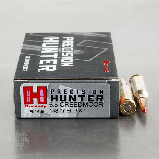 20rds – 6.5mm Creedmoor Hornady Precision Hunter 143gr. ELD-X Ammo