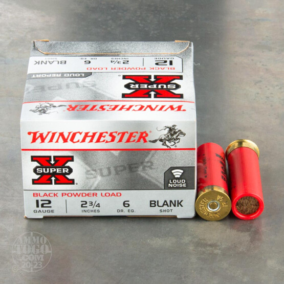 25rds - 12 Gauge Winchester Super-X 2 3/4" Black Powder Blank Ammo
