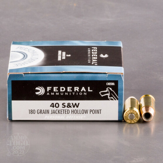 20rds - 40 S&W Federal Classic 180gr. Hollow Point Ammo