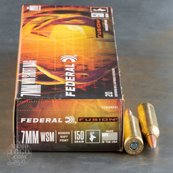 20rds - 7mm WSM Federal Fusion 150gr. SP Ammo