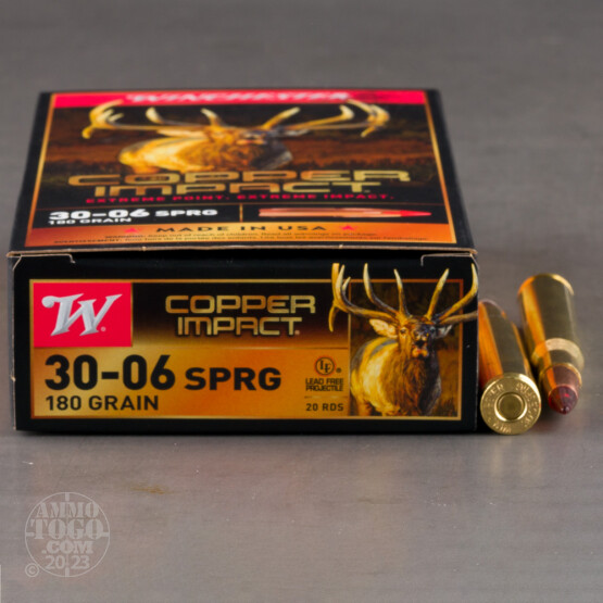 20rds – 30-06 Winchester Copper Impact 180gr. Copper Extreme Point Ammo