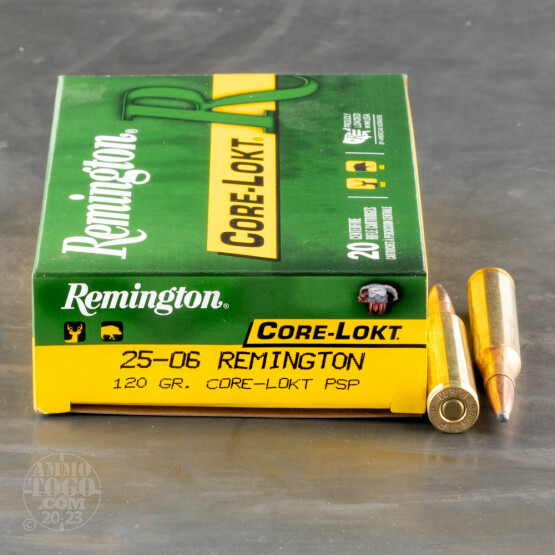 20rds - 25-06 Remington Core-Lokt 120gr. PSP Ammo