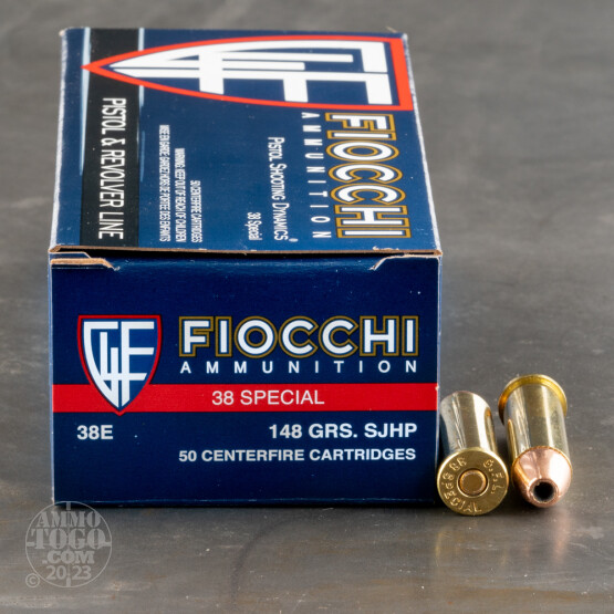 50rds - 38 Special Fiocchi 148gr Semi-Jacketed Hollow Point