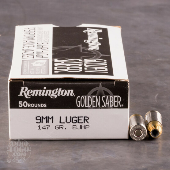 500rds - 9mm Remington Golden Saber 147gr. BJHP Ammo