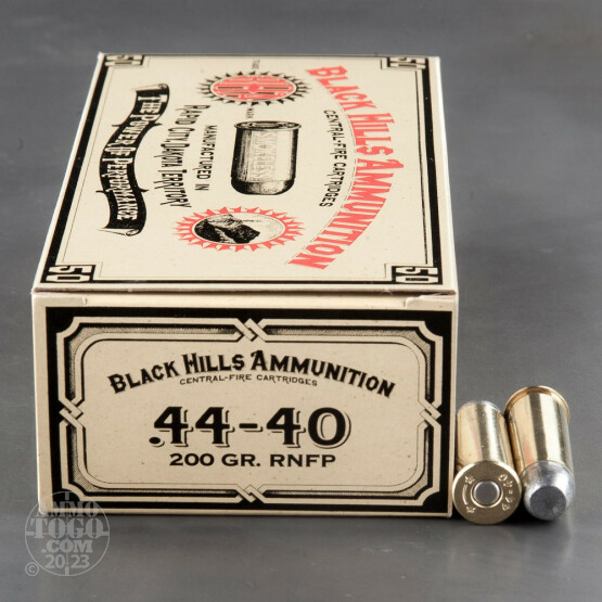 50rds - 44-40 Black Hills Cowboy Load 200gr. RNFP Ammo