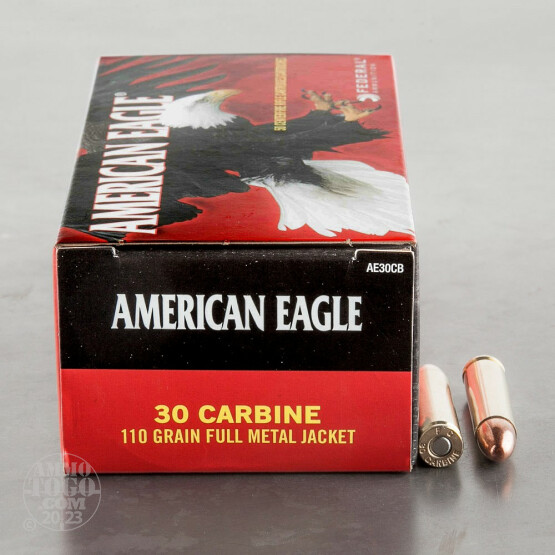 50rds - 30 Carbine Federal American Eagle 110gr. FMJ Ammo