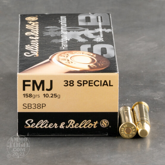 50rds – 38 Special Sellier & Bellot 158gr. FMJ Ammo