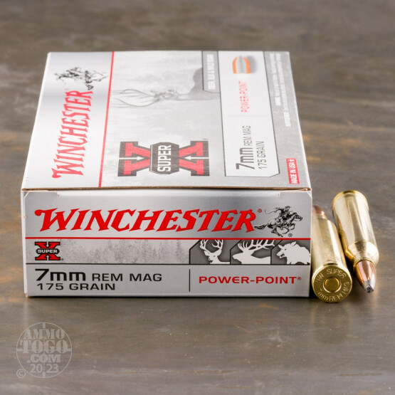 20rds - 7mm Rem. Mag. Winchester Super-X 175gr. Power Point Ammo