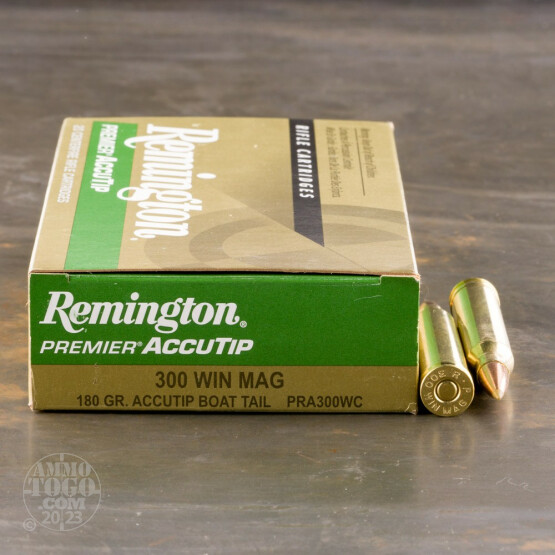 20rds - 300 Win Mag Remington 180gr. Premier AccuTip-V Boat Tail Ammo