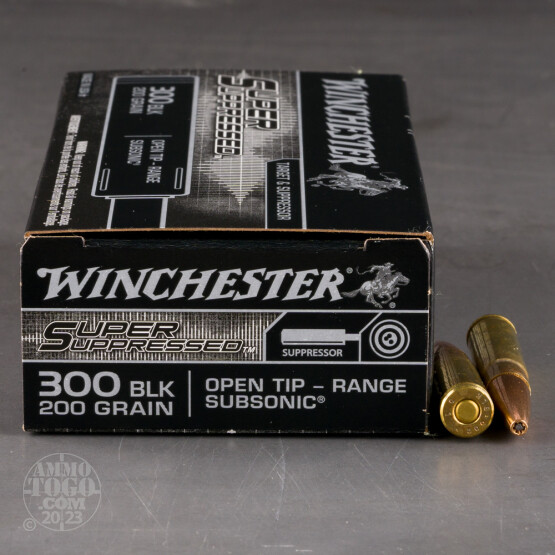 20rds – 300 AAC Blackout Winchester Super Suppressed 200gr. Open Tip Ammo